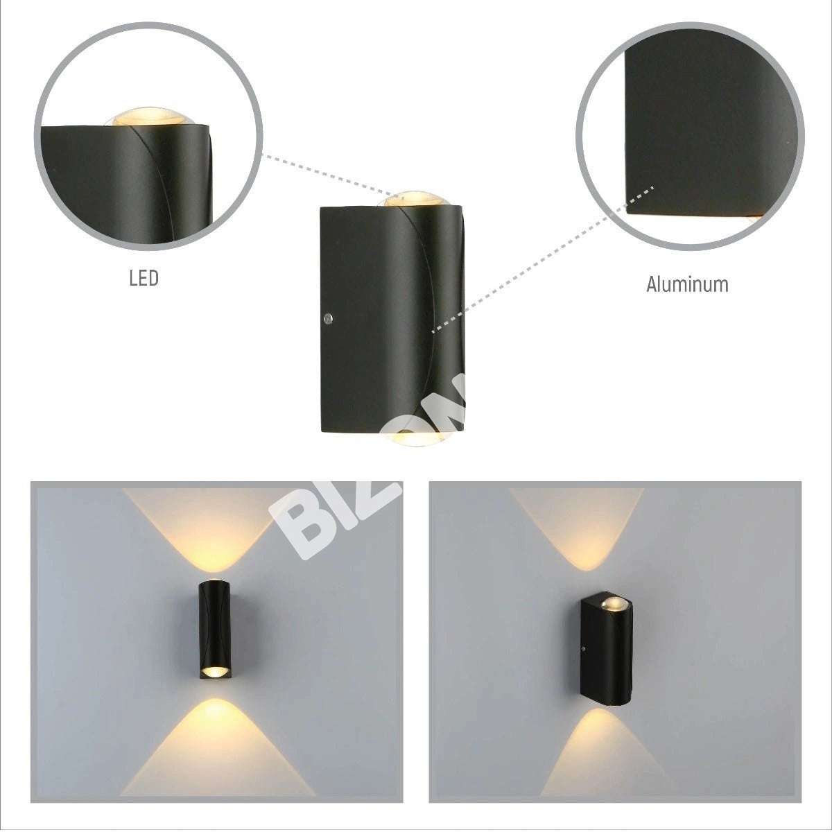 Светильник LED PL-543-2 4×1 Вт песочный черный 3000 К IP54, 183-03326 10