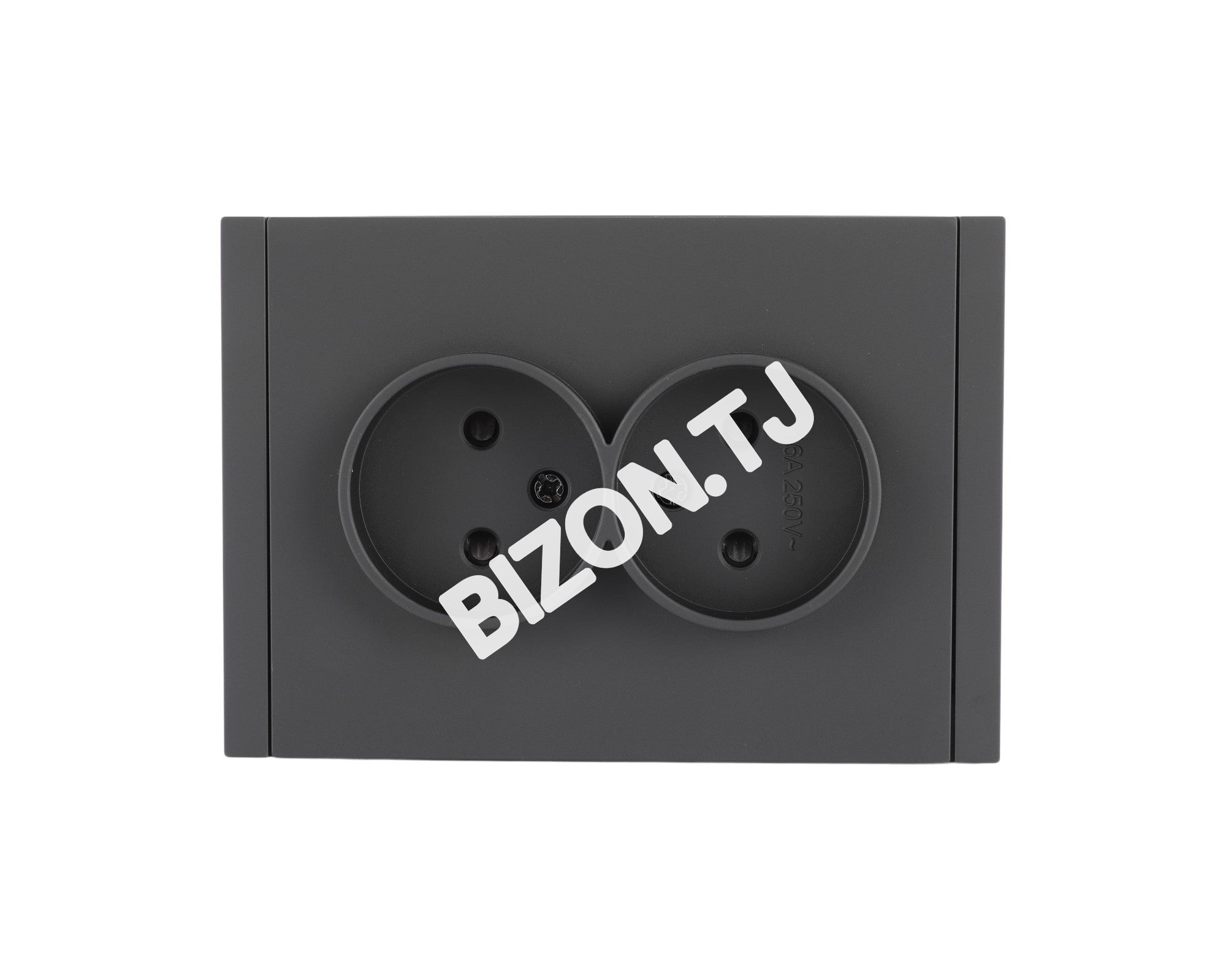 Розетка 2-я 2pin б / з, с / у, Черная, серия NIZMO, ELECTRIC 84 / 7, 283-03518