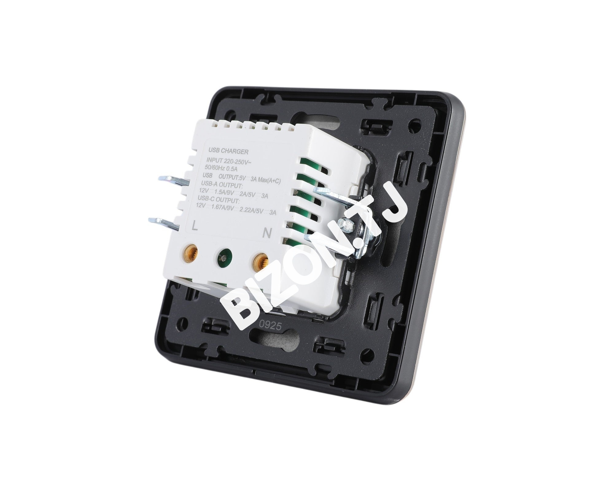 Розетка USB (Тип A+C), с / у, Золото, серия SAKURA, 100 / 10, 282-03388 13