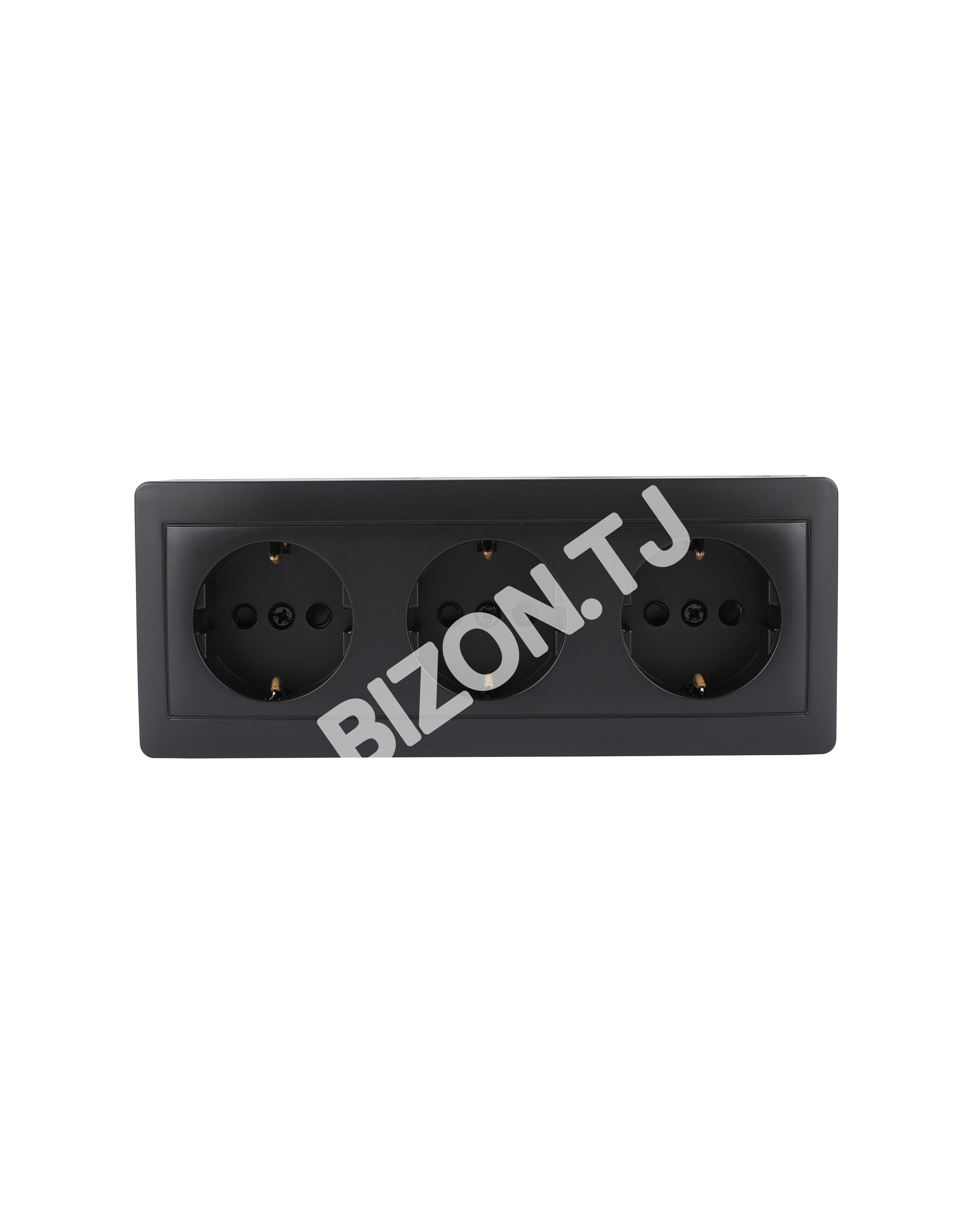 Розетка 3 с / з наруж чёрная KANSO 80 / 8, 303-03096