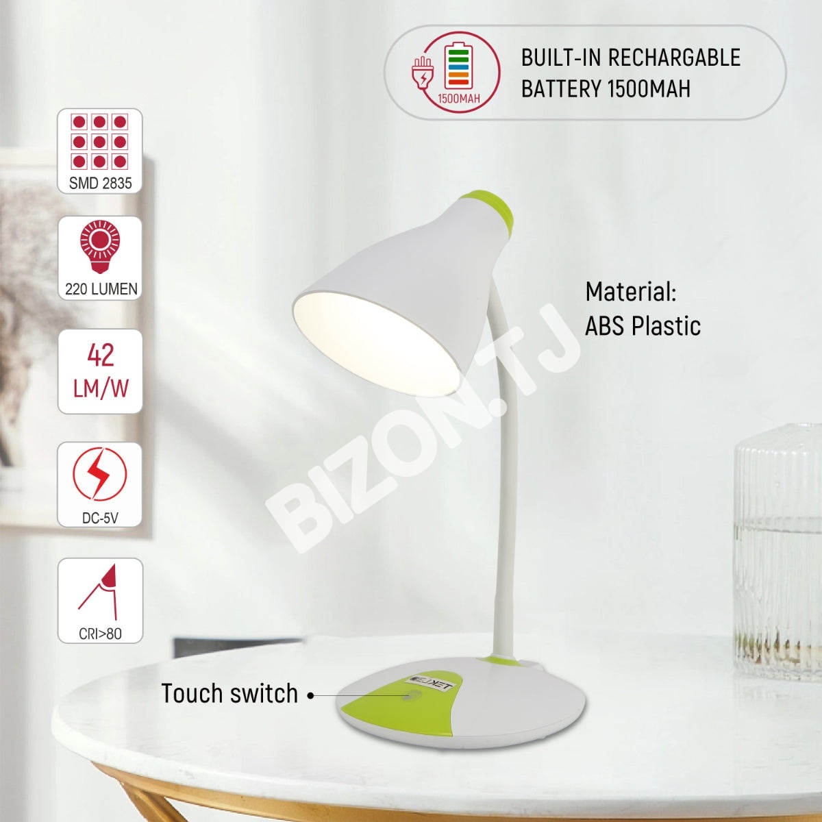 Лампа Gooseneck E27 Desk лампа синий 7 Вт 3000 К / 4000 К / 6000 К, 130-03758 15