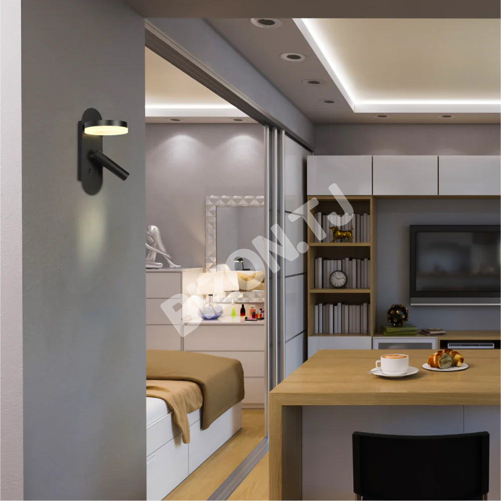 Бра Lunar Halo Bedside Reading LED настенный светильник белый 4000 К, 151-19797 12