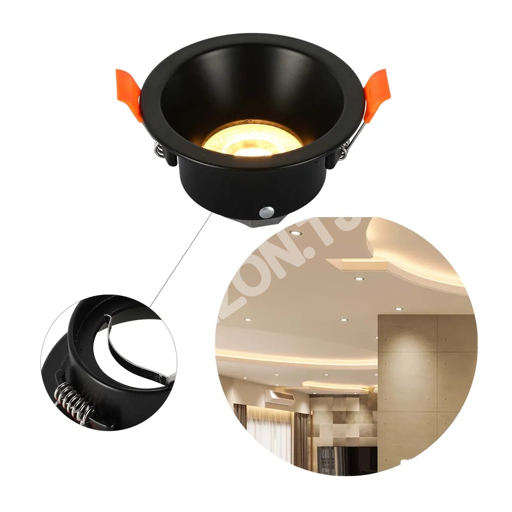 Светильник Extra Low UGR Fixed Aluminium даунлайт T-101 IP20 GU10 черный круглый, 143-03996 7