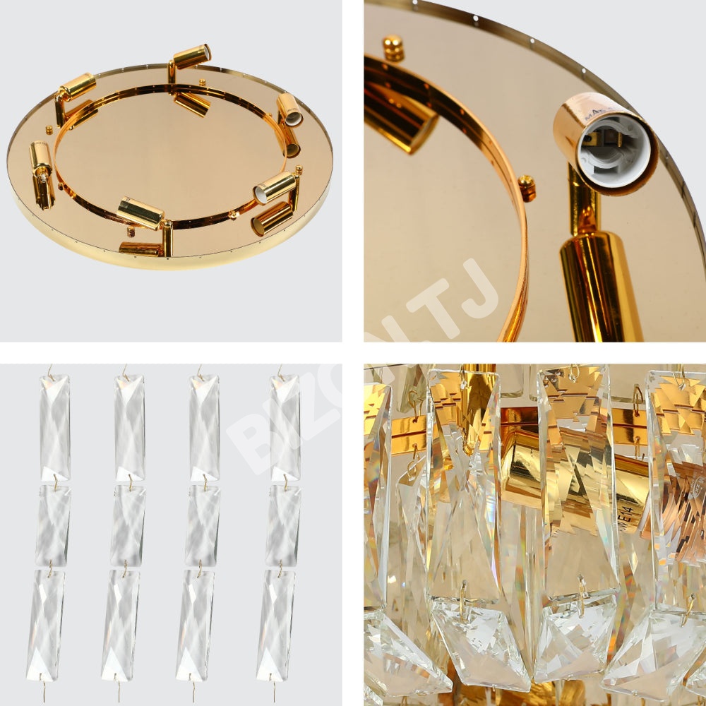 Люстра Crystal круглый Flush Chandelier светильник D500 золотой E14, 159-18148 7