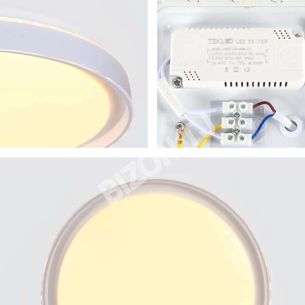 Светильник LED потолочный Светильник MASIERO 30Wx2 белый D400 6000 К, 165-16022 7