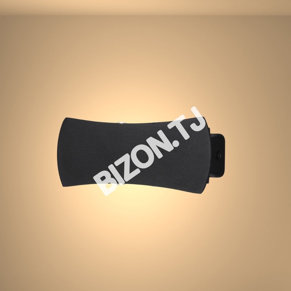 Черный 4 way Up Down уличный современный LED настенный светильник, 182-03439 9