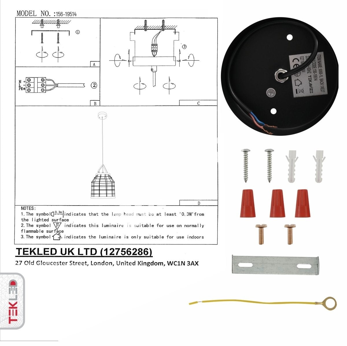 Люстра Chandelier 9068-3*E27 черный, 156-19516 13