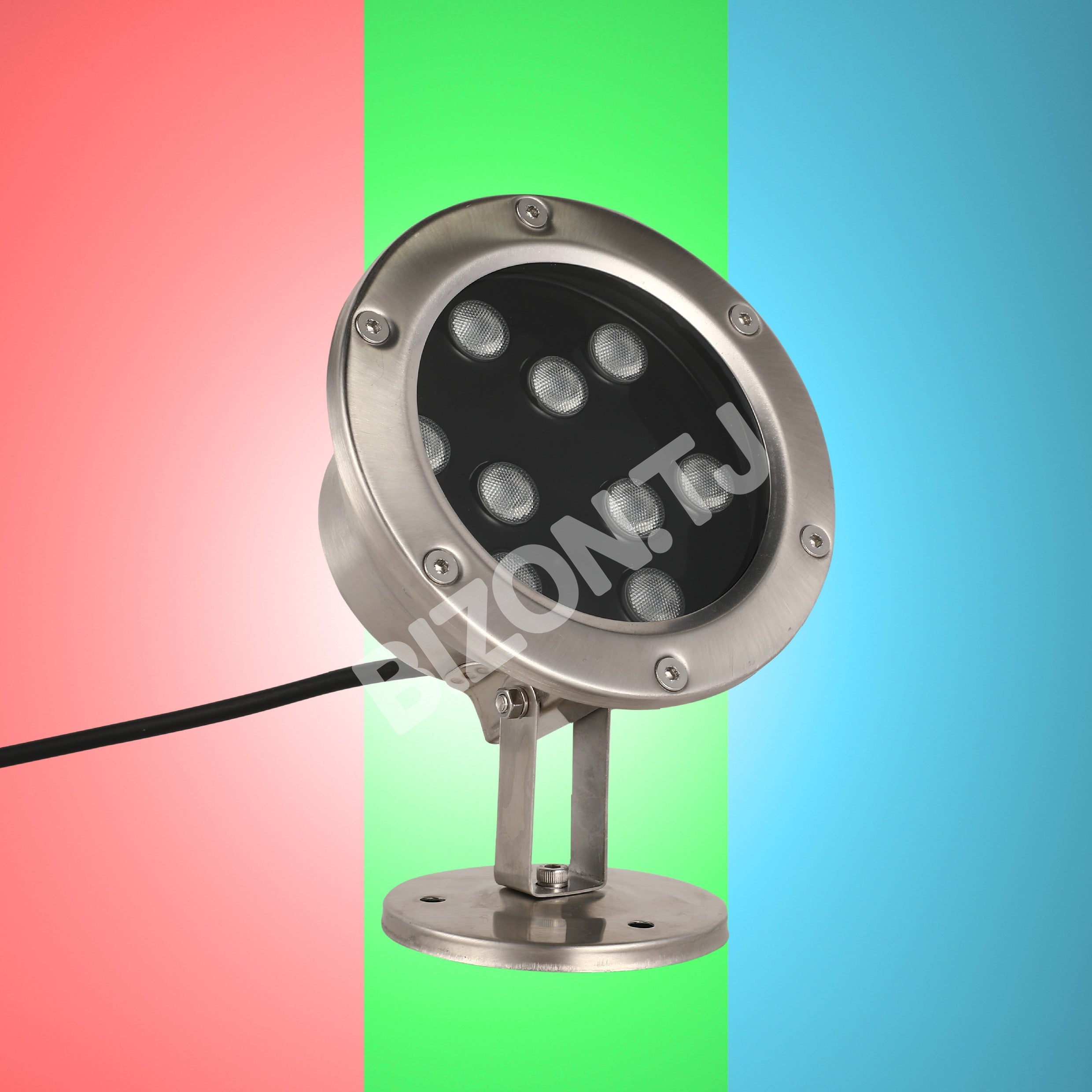 Подв.прожектор LED F6008 RGB 9 Вт 24 В (TS), 210-03046
