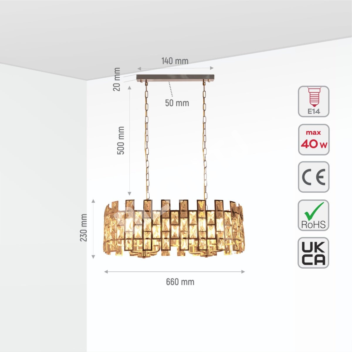 Светильник Coffin Stone золотой металл Castle Crystal Island Chandelier потолочный светильник с 8xE14 Fitting, 158-19425 4