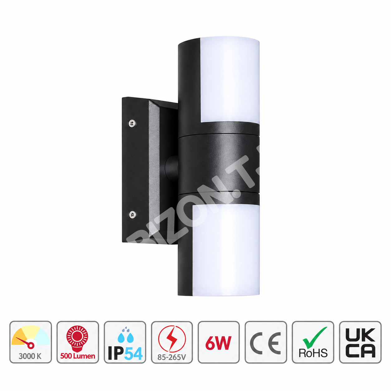 Светильник LED F895A / 2 6Wx2 черный 3000 К, 183-03303 5
