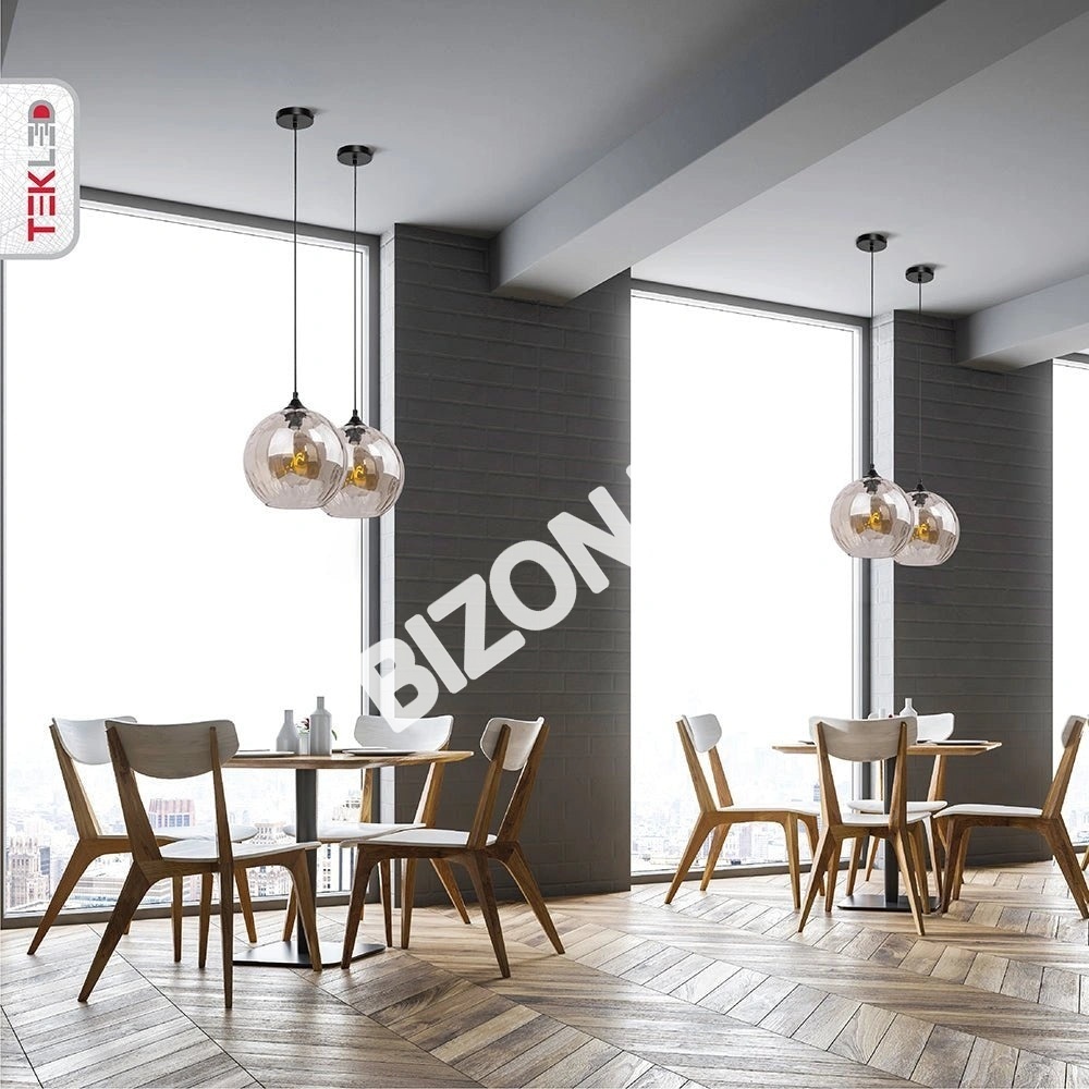 Люстра Chandelier MD70548B-1xE27 D300 AMBER золотой, 158-19668 25