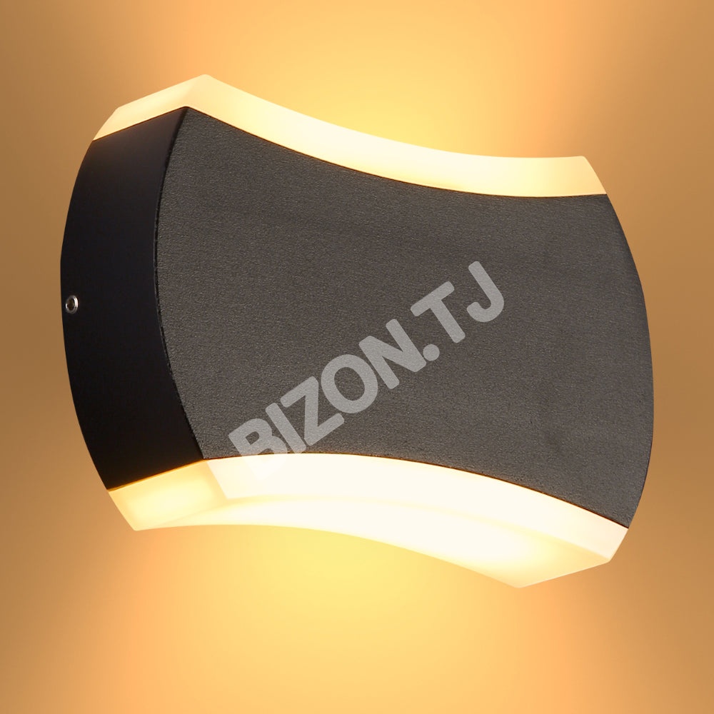 Черный Quatro Arc Up Down уличный современный LED настенный L, 182-03380