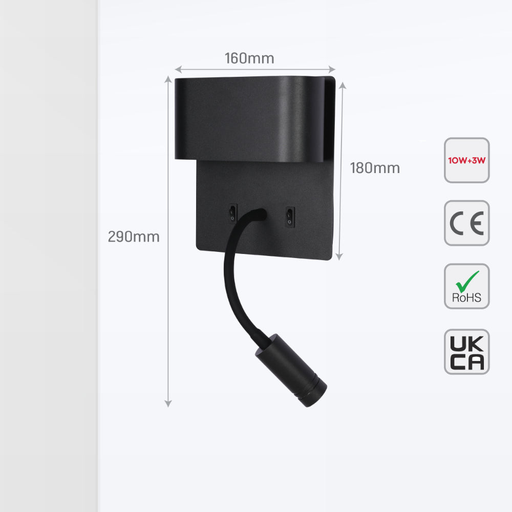 Бра Dual-Source LED настенный Sconce с Adjustable Goosen, 182-03430 5