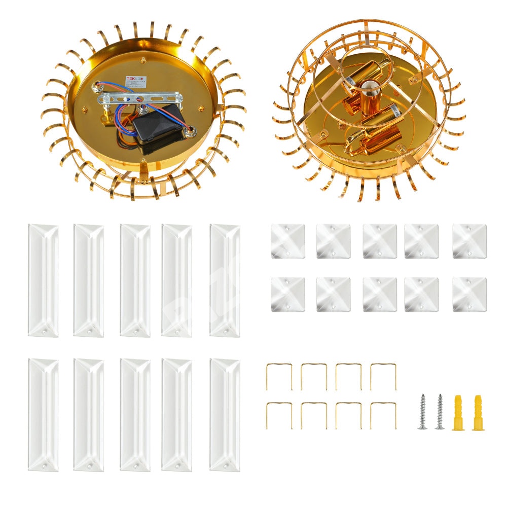 Люстра Crystal 3xE14 золотой 300ммx230мм, 159-18106 6