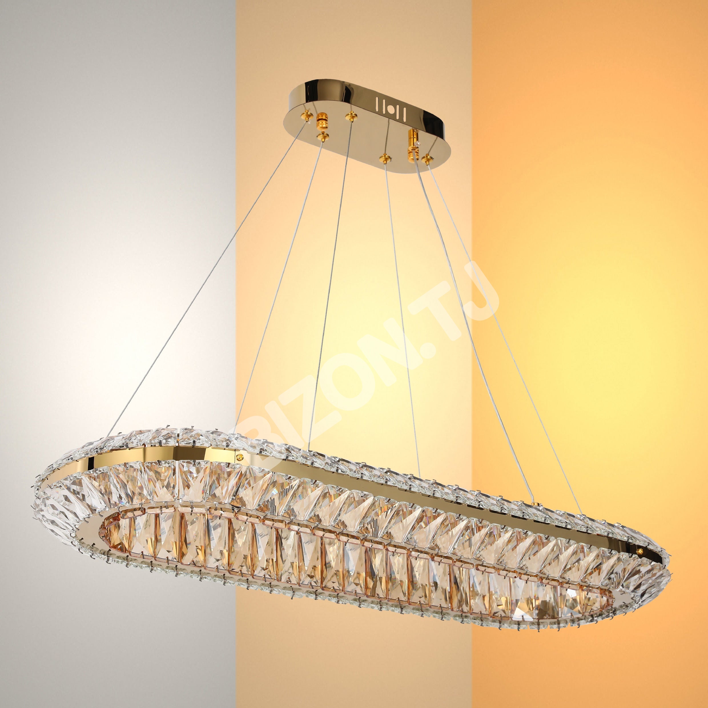 Люстра Crystal золотой CB242 600xW400мм 3 Colour (с, 159-18340 8