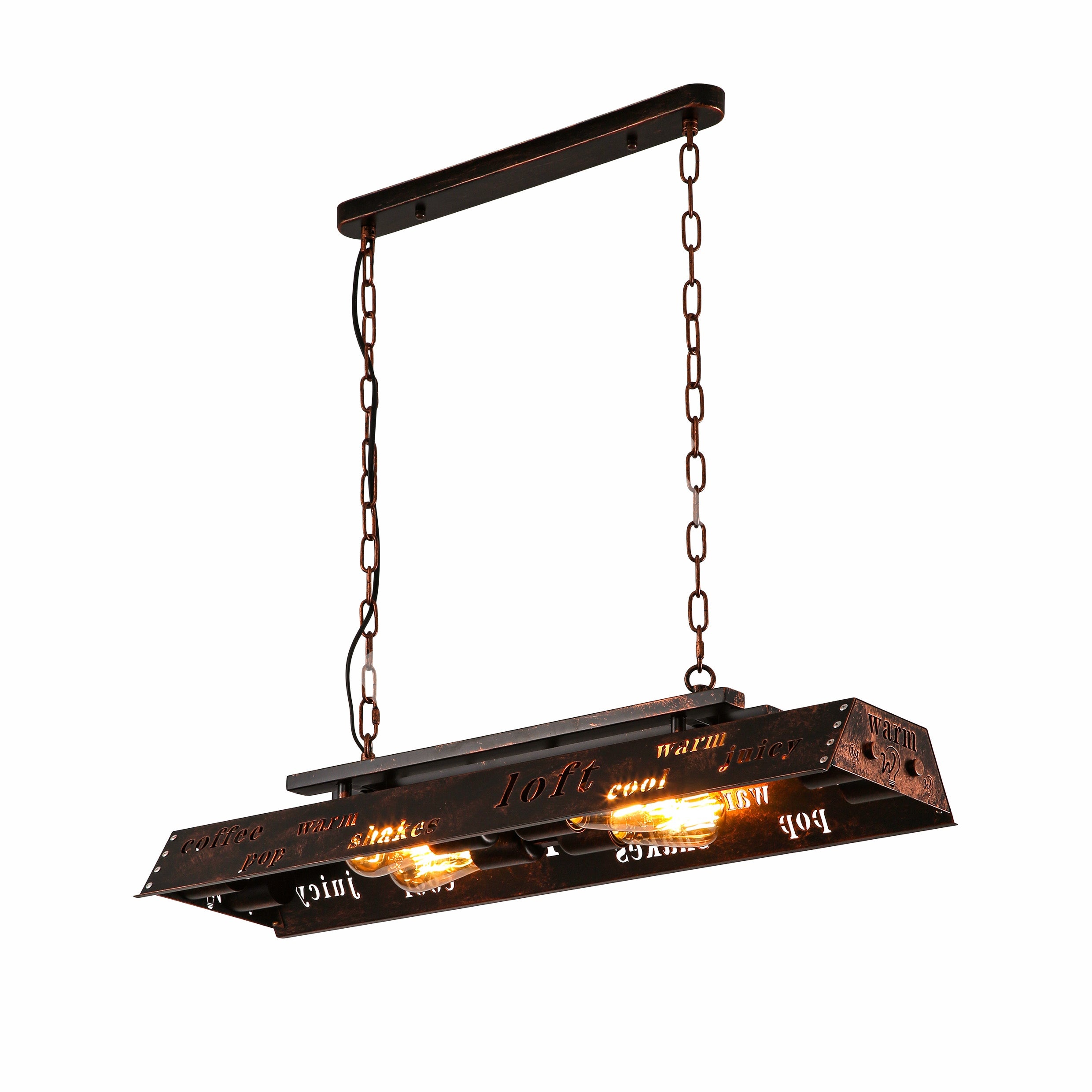 Люстра ZM002 4xE27 дерево+IRON 78×21sm1, 159-17854