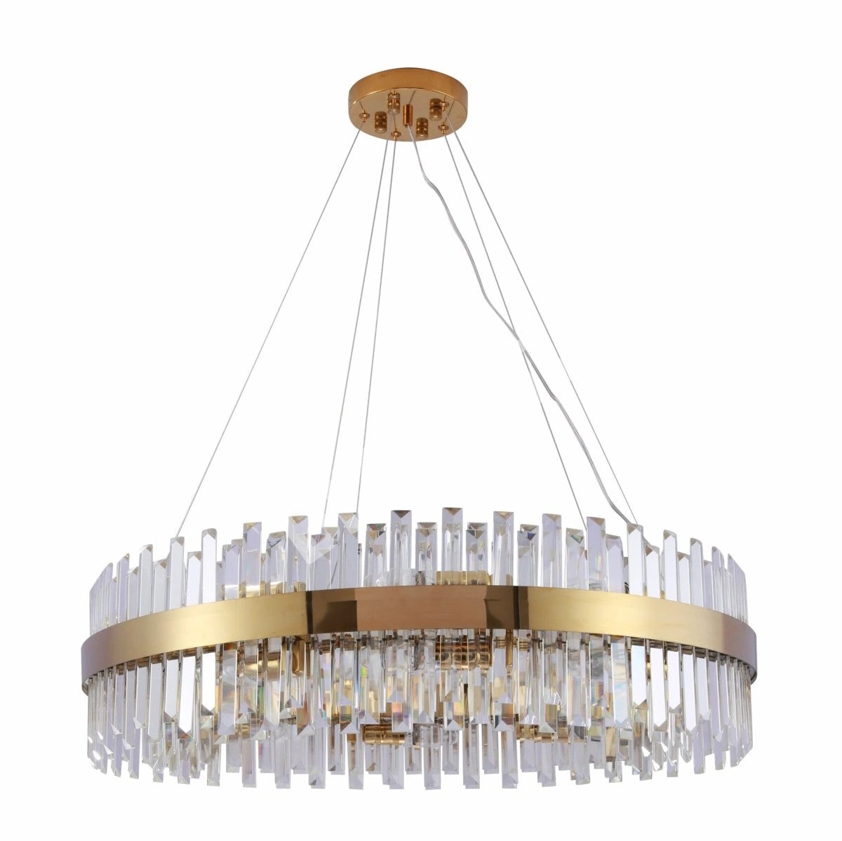 Светильник Coffin Crystal золотой металл Island Chandelier потолочный светильник L900 с 18xE14, 156-19562 2
