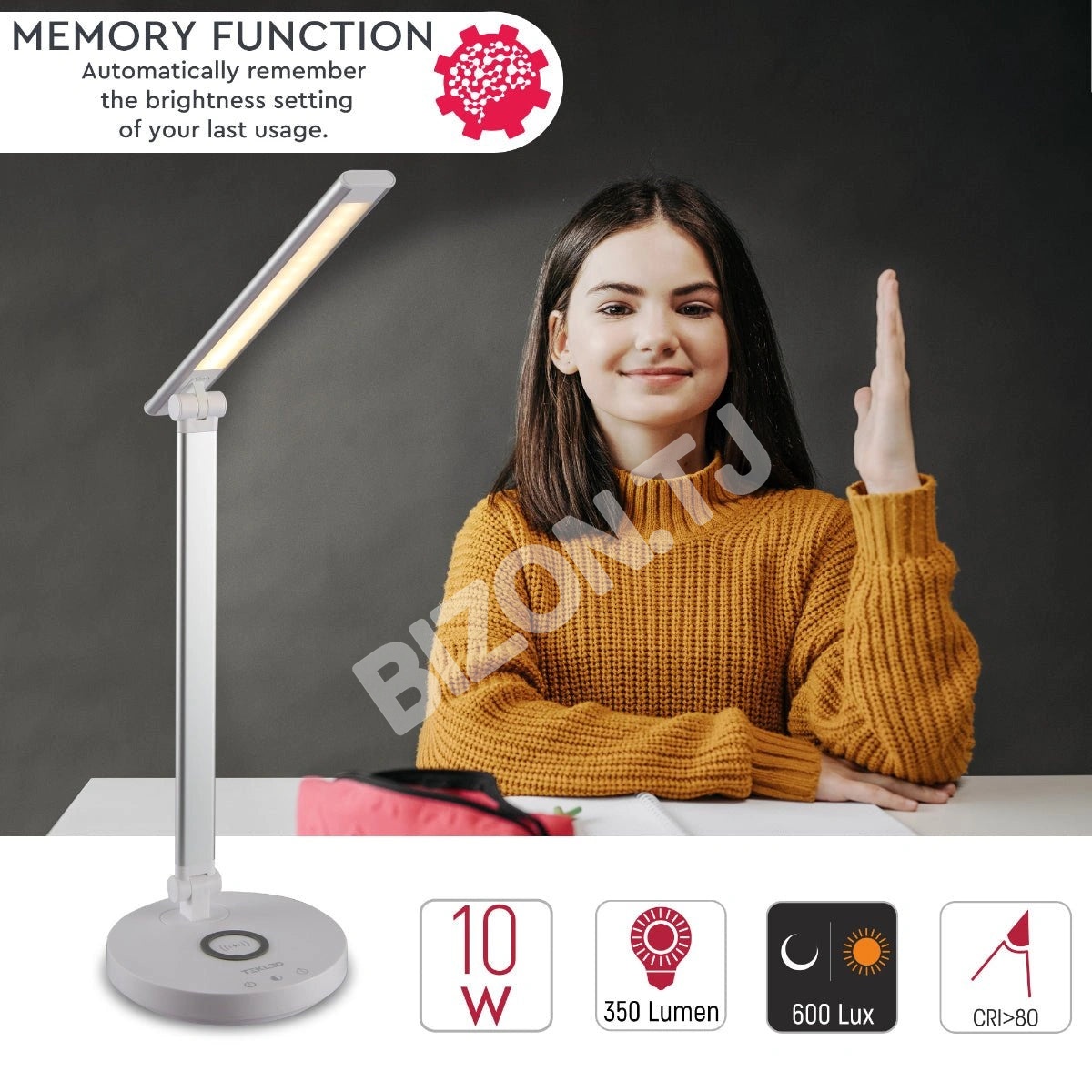 Светильник настольный LED PH3833 10 Вт 5 В 350 лм BL 3000K6000 К, 130-03626 7
