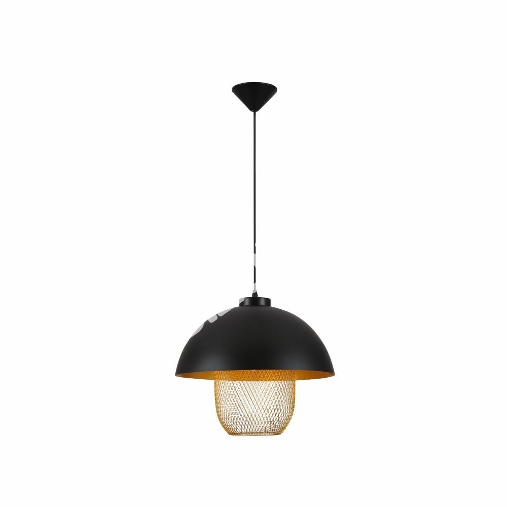 Светильник Matte золотой Caged Shade с черный Dome Top Pendat потолочный светильник D290 с E27 Fitting, 150-18304 3