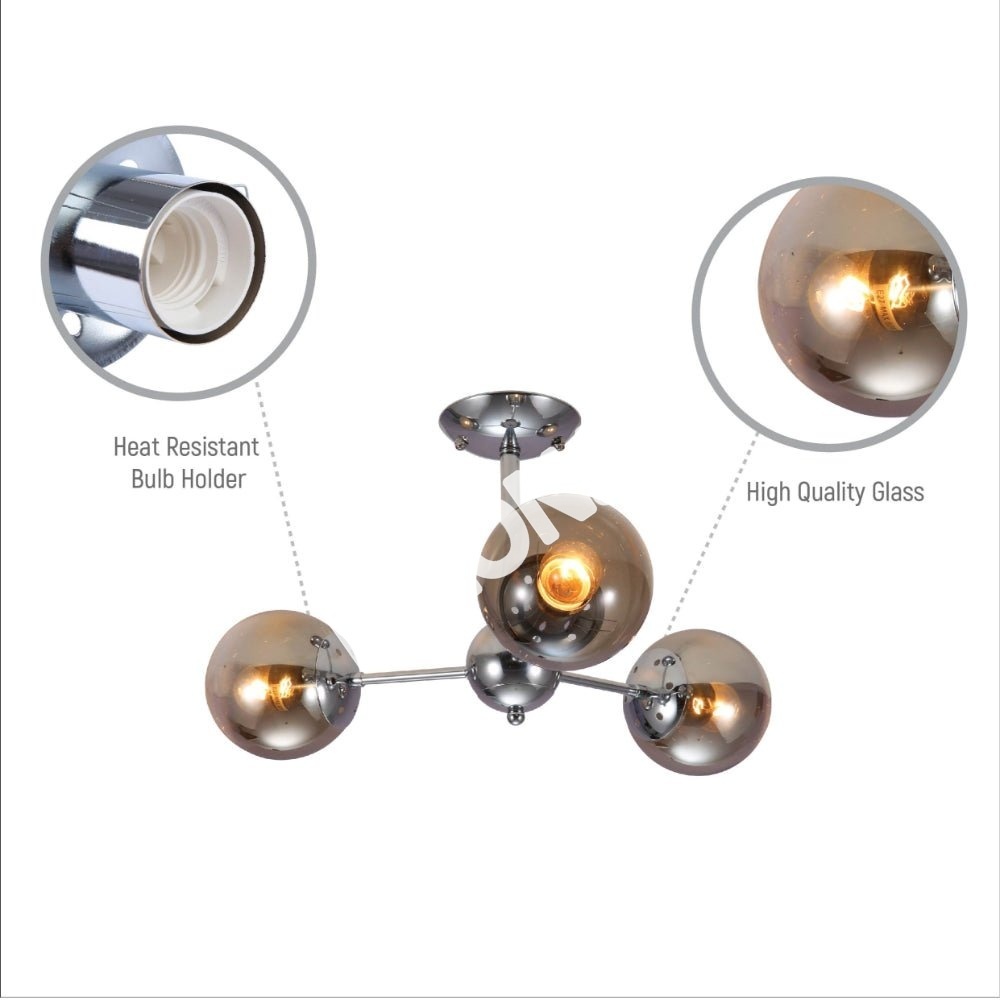 Smoky Globe стекло хром металл Body Sputnik Molecu, 159-17684 9