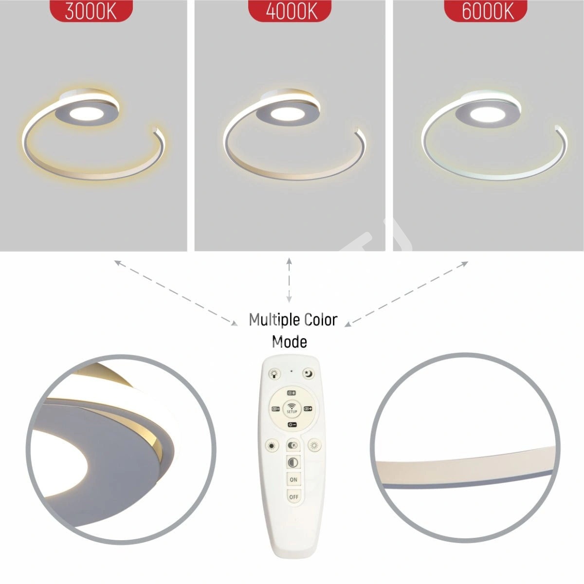 Люстра Chandelier LED LESLA 30 Вт WH 1800 лм 415×4, 154-17266 4