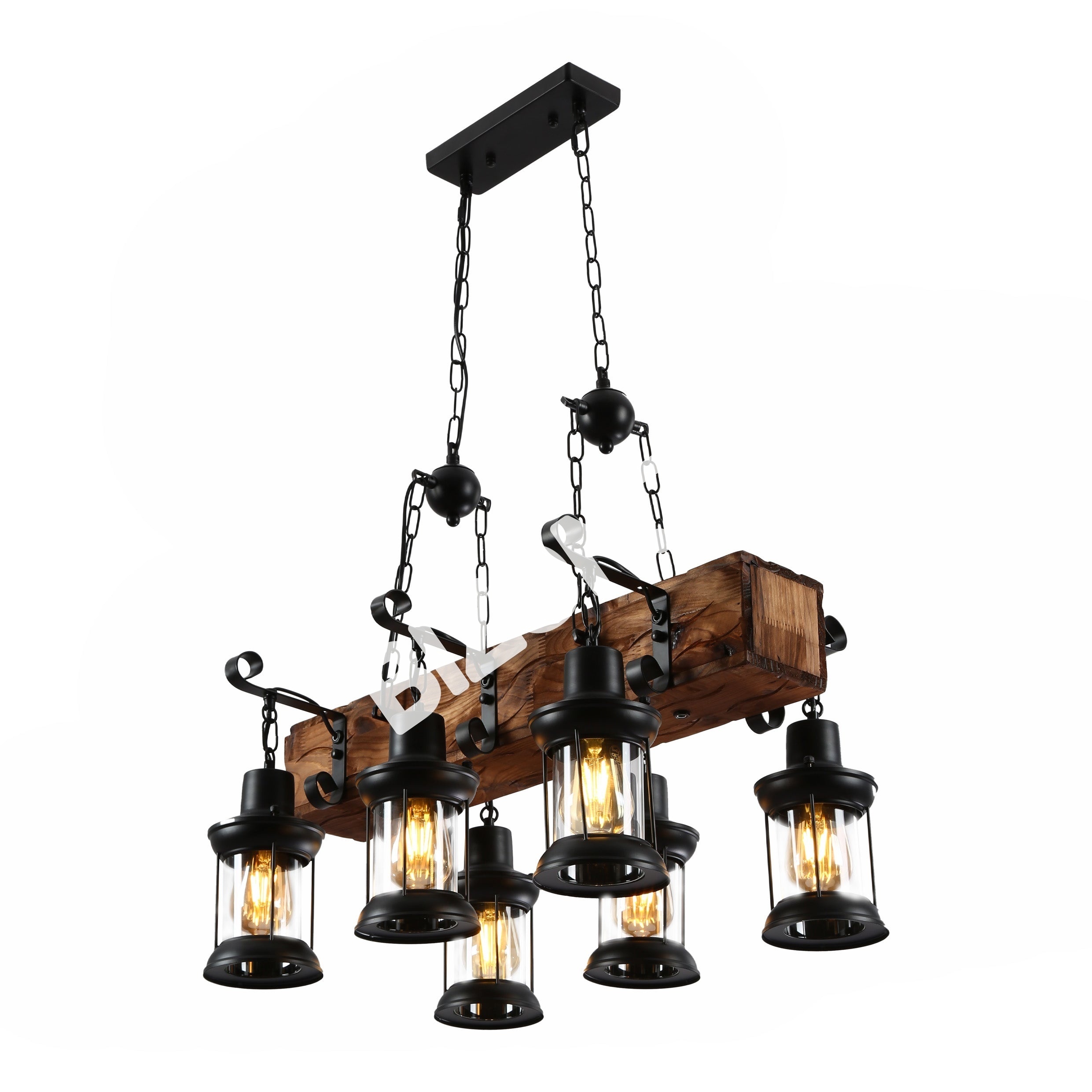 Люстра Old дерево Guitar 6 Lamps island потолочный Chandelier светильник с E27, 158-17872 2