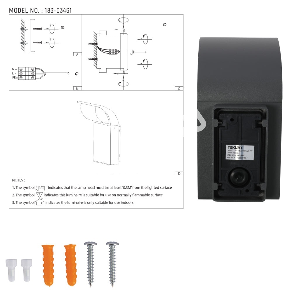 Cвет-к LED Senza настенн. 7 Вт 3000 К, 183-03461 8