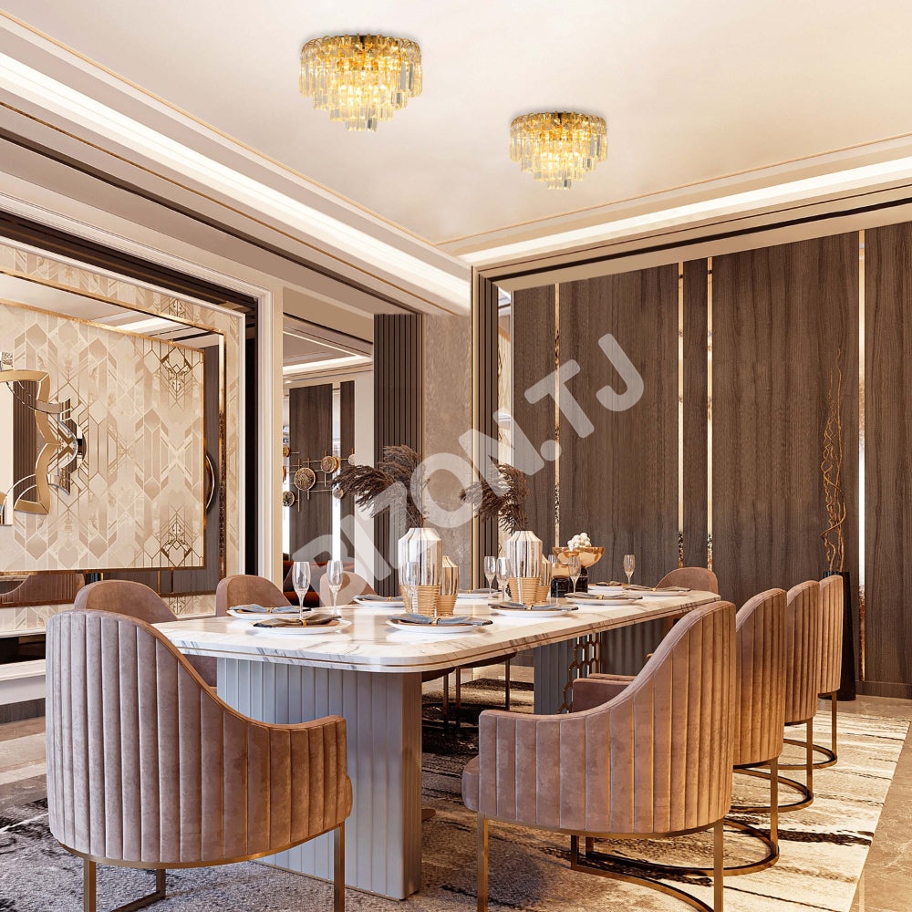 Люстра Crystal 3xE14 золотой 300ммx230мм, 159-18106 4