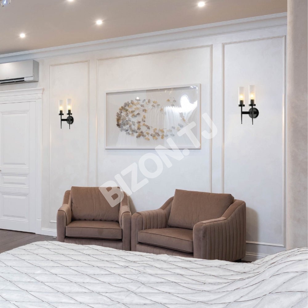 Бра золотой Aluminium бронзовый Cylinder Clear Reeded стекло Joseph Fonteyn Fluted настенный светильник с 2xE14 Fitting, 151-19496 11