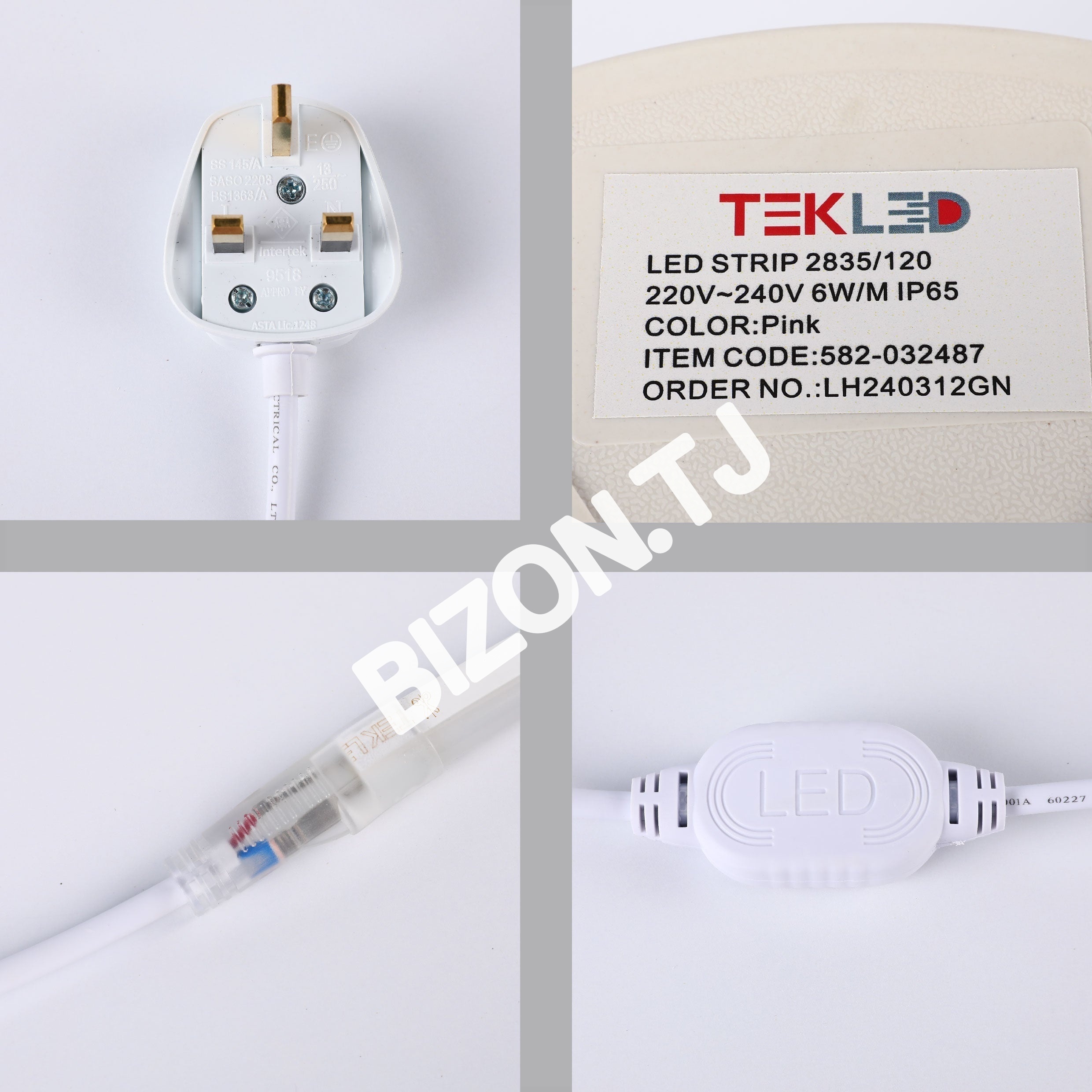 LED Лента 2835 розовый SOFT 6 Вт / M 220 В IP6510, 582-032487 6