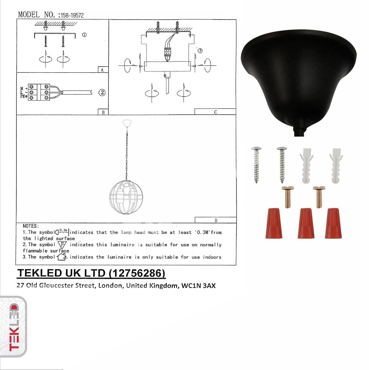Люстра Amber Cylinder стекло черный Cage металл потолочный Chandelier светильник с 4xE27, 158-19572 8