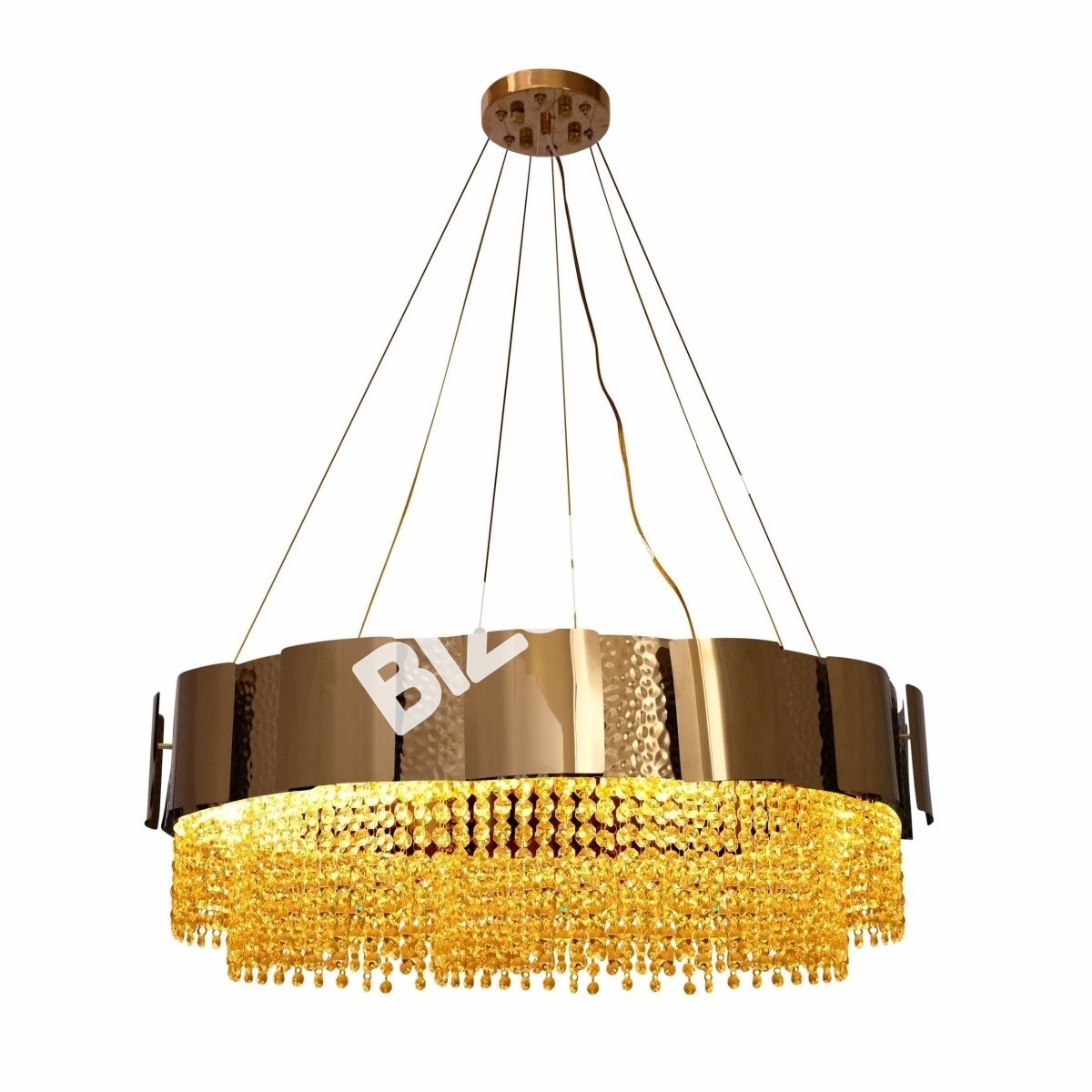 Светильник Octagon Crystal золотой металл Chandelier потолочный светильник D800 с 12xE14, 156-19578