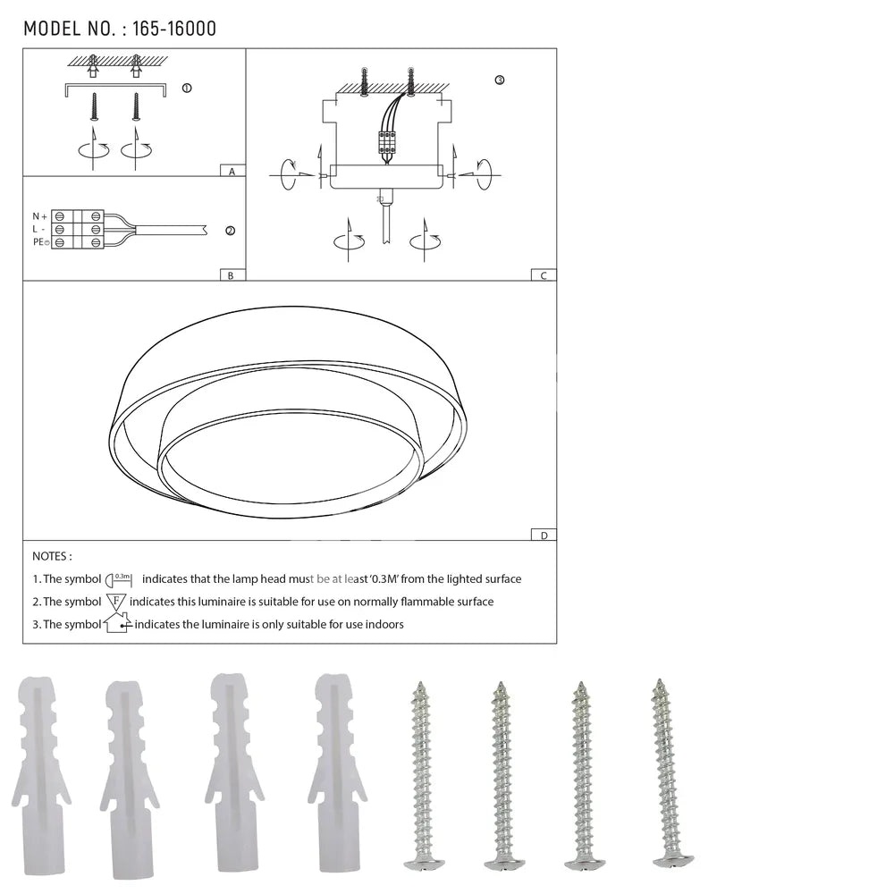 Светильник LED потолочный Светильник CL400 30Wx2 белый D400 6000 К / 4, 165-16000 8