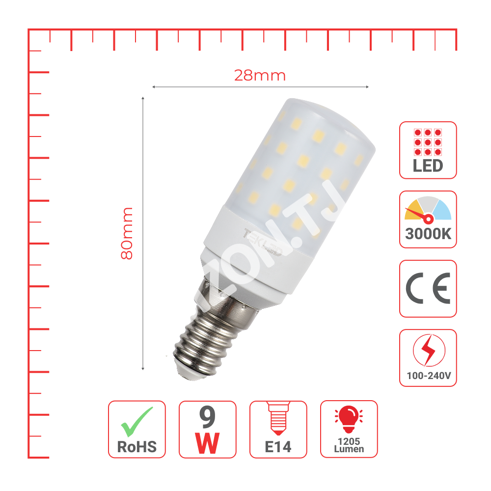 Лампа KAPSUL LED 9 Вт E14 1205 лм 6000K200 / 10, 527-034232 10