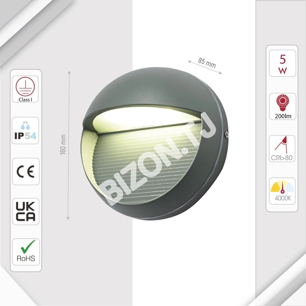 RoundStair and WallLED светильник 3 Вт 4000 К IP54 DONE TT, 182-03347 5