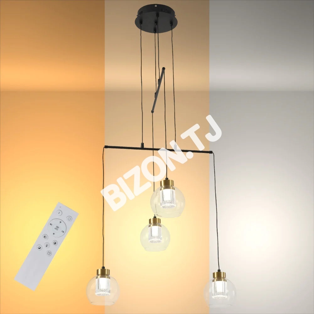Люстра LED 7015-6 40 Вт DIMM черный, 159-17952 6