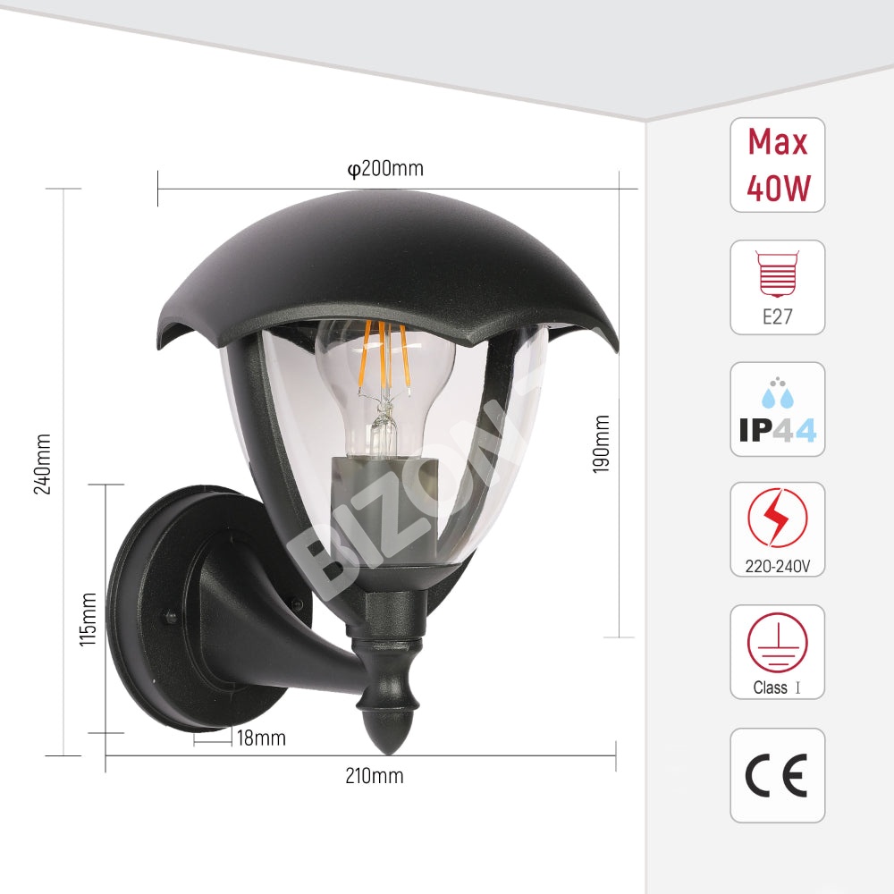 Светильник Парк.Светильник B0302 E27 черный, 252-03024 17