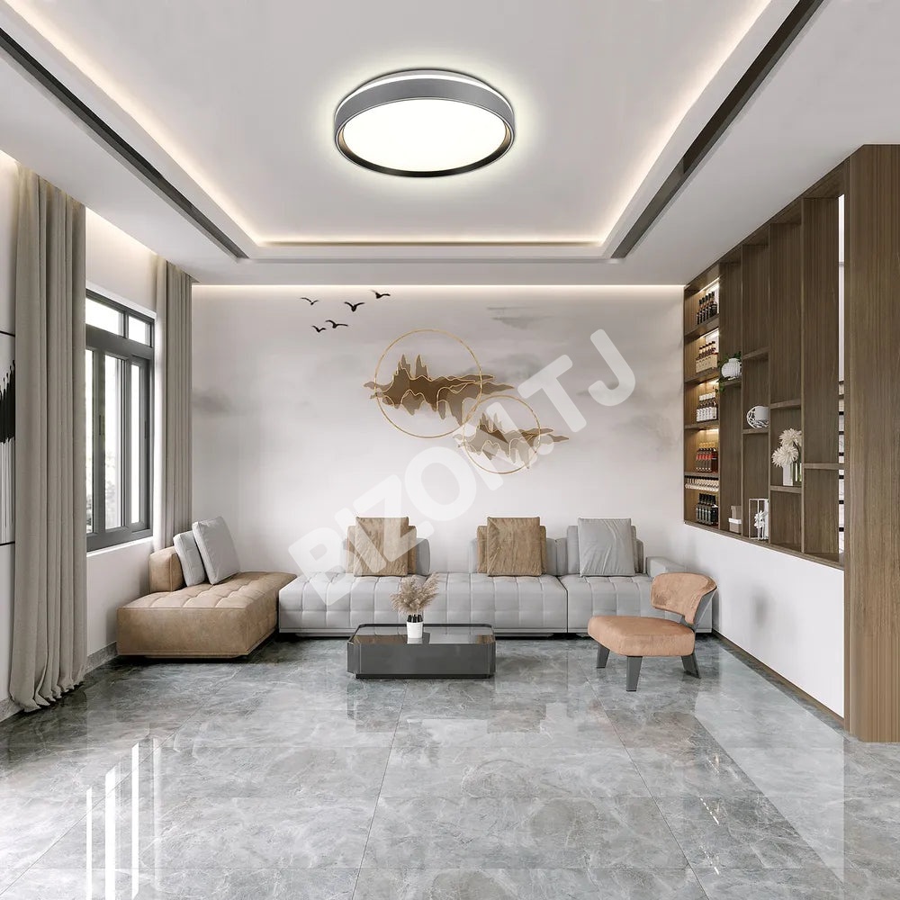 Светильник LED потолочный Светильник LUCE-400 30Wx2 серебристый черный D, 165-16010 3