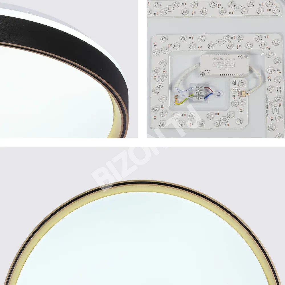 Светильник LED потолочный Светильник BG500 40Wx2 черный золотой D500 60, 165-16007 7