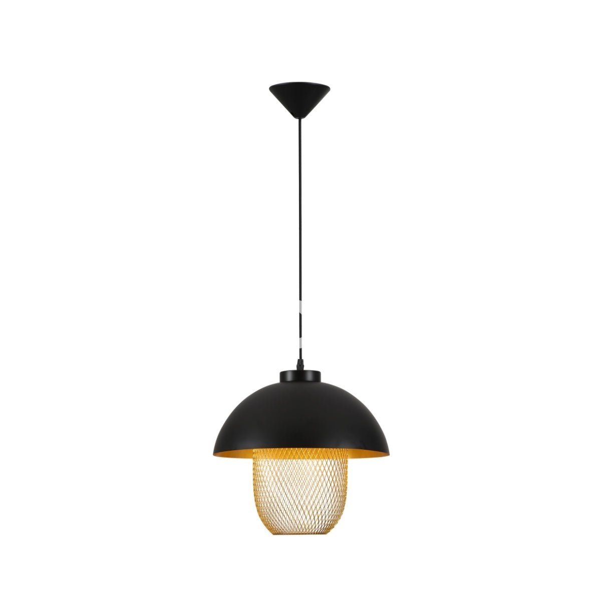 Светильник Matte золотой Caged Shade с черный Dome Top Pendat потолочный светильник D290 с E27 Fitting, 150-18304 2