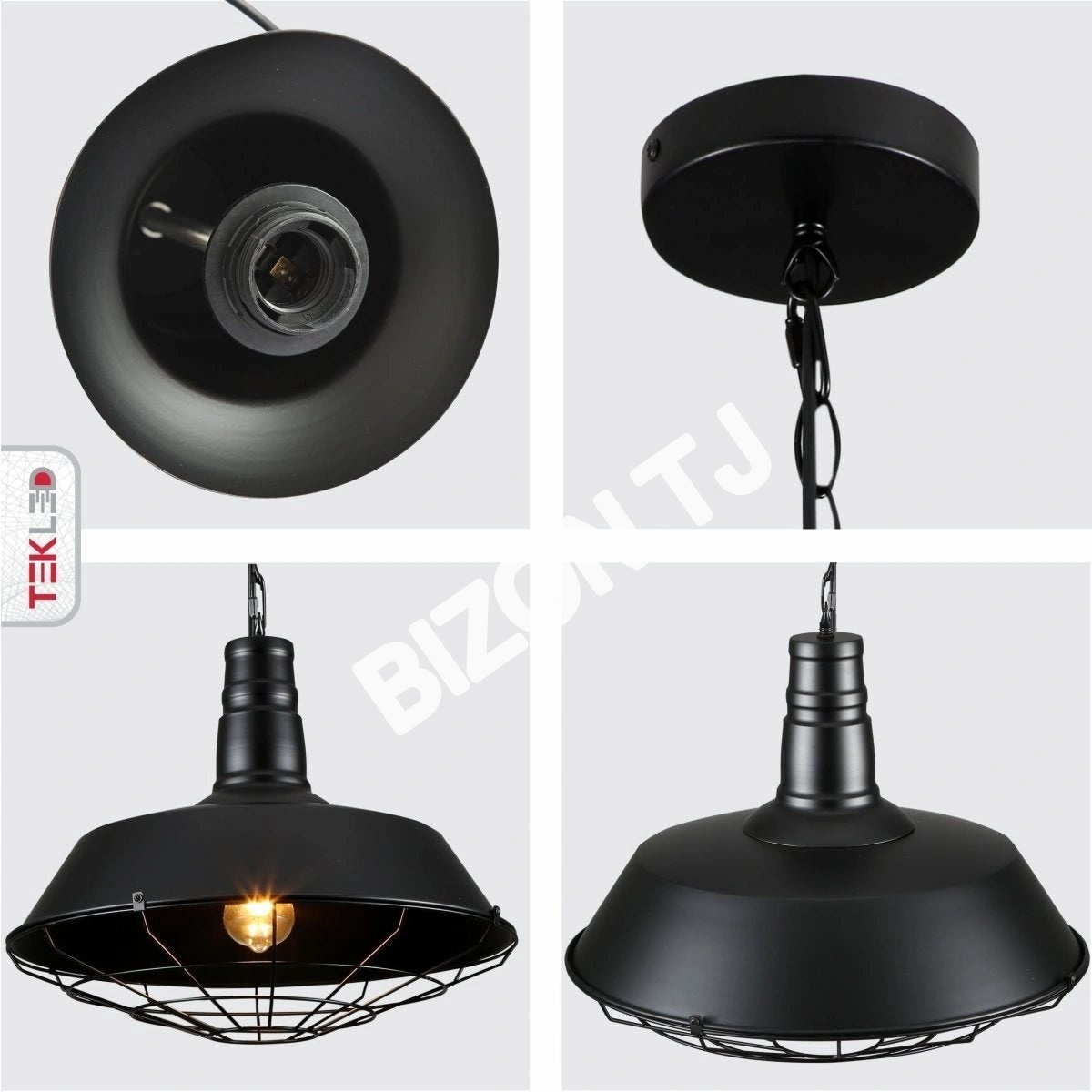Светильник Подвесной RETRO 1xE27 черный 460mm1, 150-18362 20