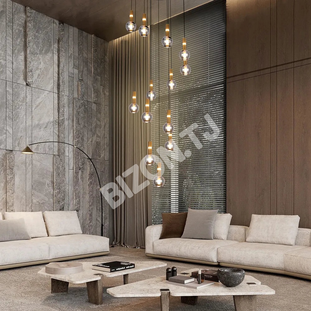 Люстра 67023-13 Smoke стекло 13xG9+LED 3000 К, 159-18268 3