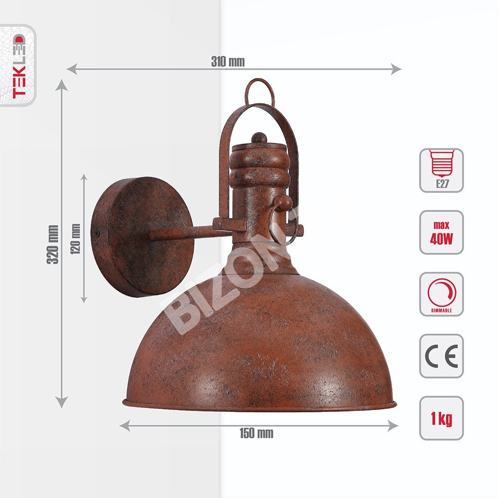 Бра SY9336-1 OLD коричневый E27 D250xH300mm10, 151-19592 2