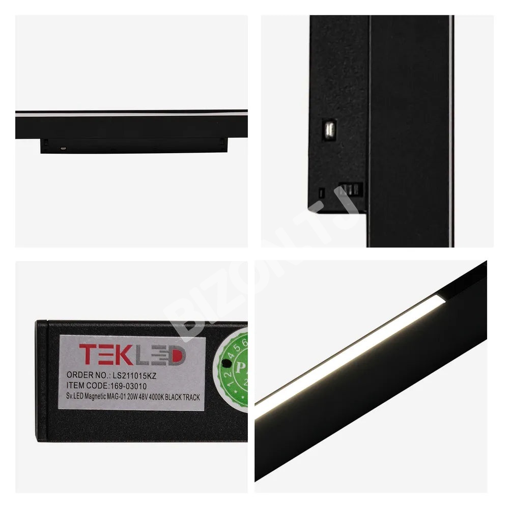 Светильник LED магнитный MAG-01 20 Вт 48 В 4000 К черный трековый, 169-03010 5