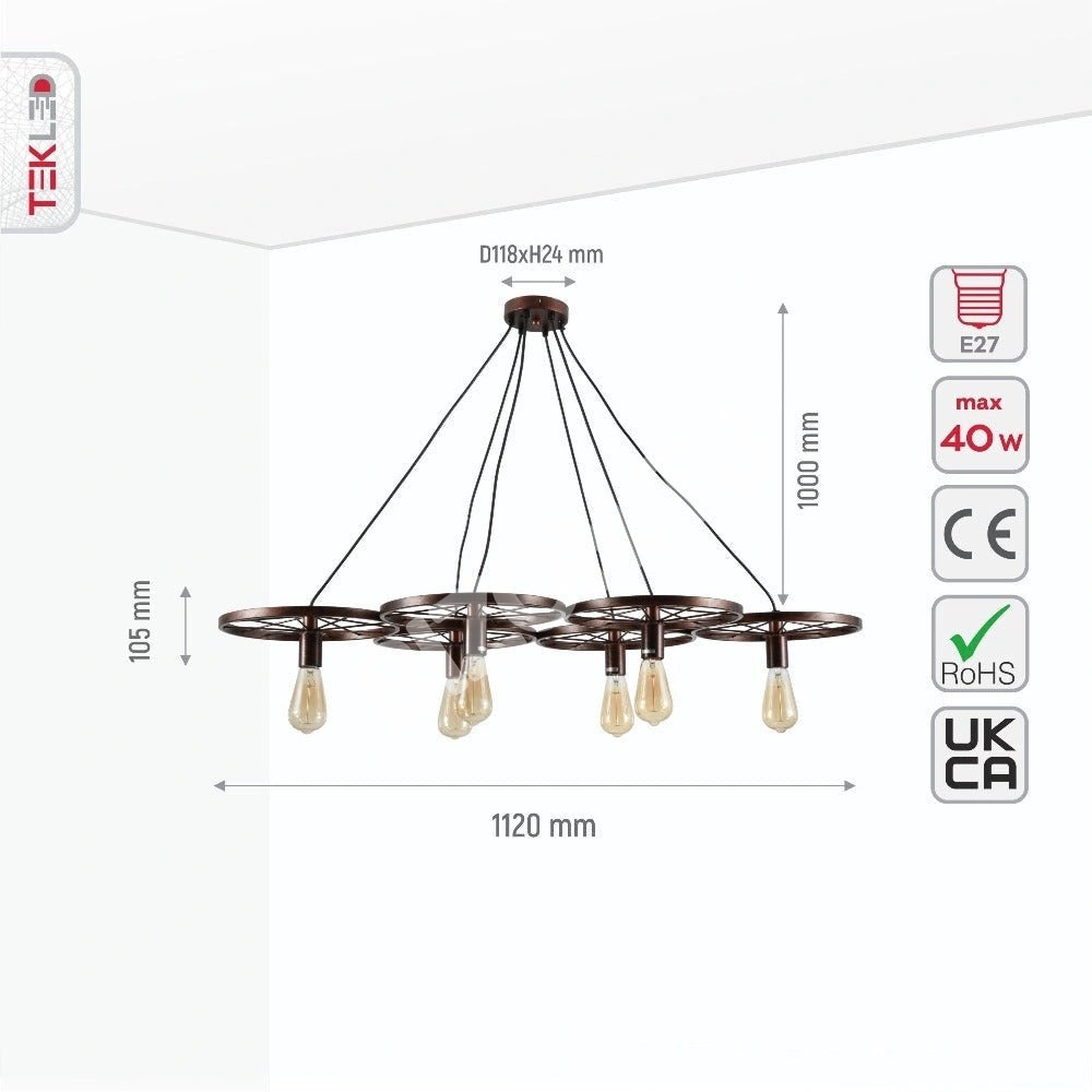 Люстра RING 3100-1 1xE27, 158-17888 10