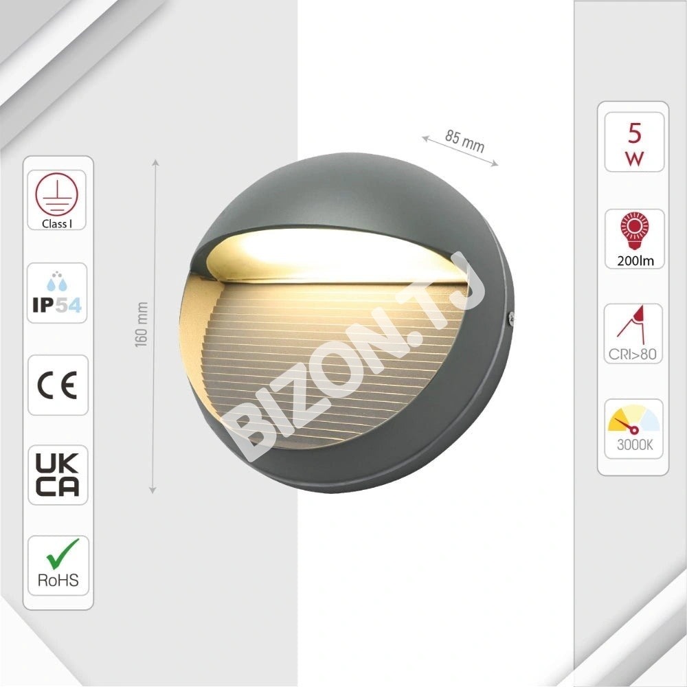RoundStair and WallLED светильник 3 Вт 4000 К IP54 DONE TT, 182-03347 4