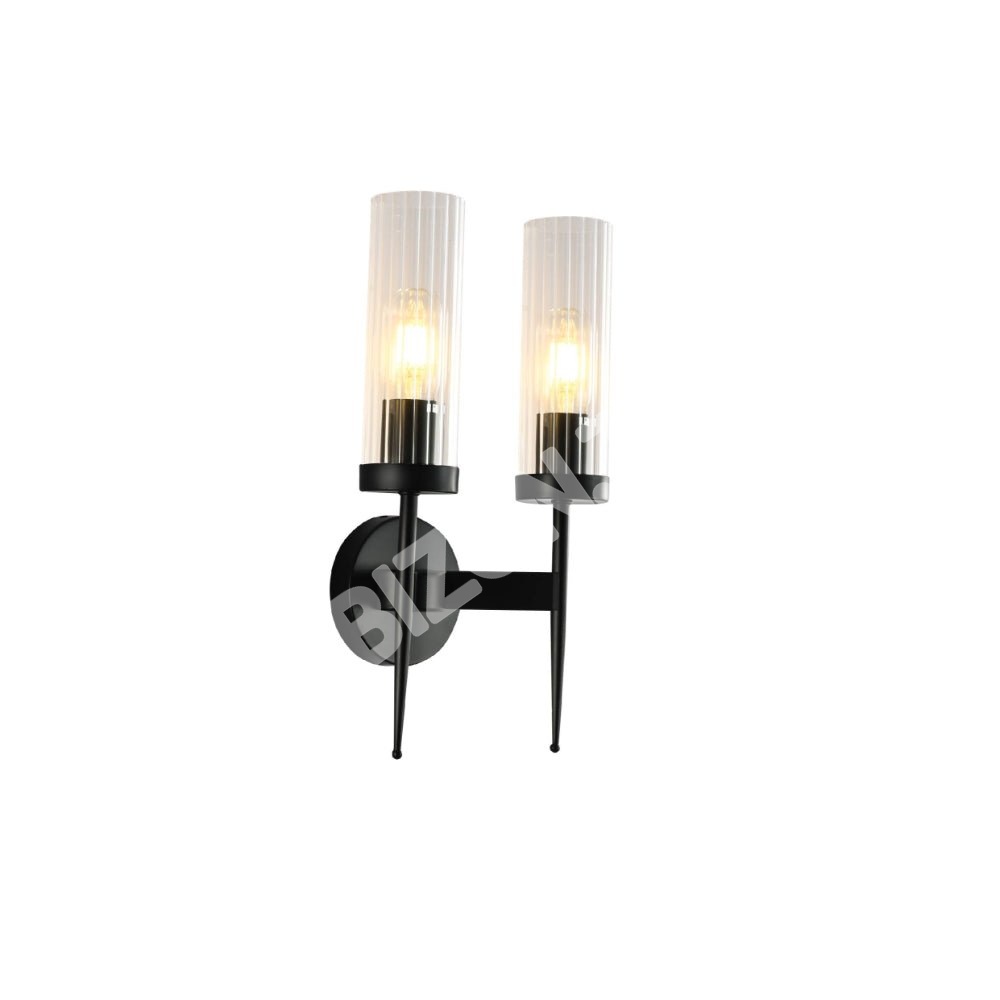Бра золотой Aluminium бронзовый Cylinder Clear Reeded стекло Joseph Fonteyn Fluted настенный светильник с 2xE14 Fitting, 151-19496 3