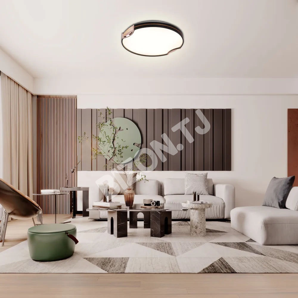 Светильник LED потолочный Светильник ARKOS 40Wx2 D500 черный 6000 К / 4, 165-16033 3