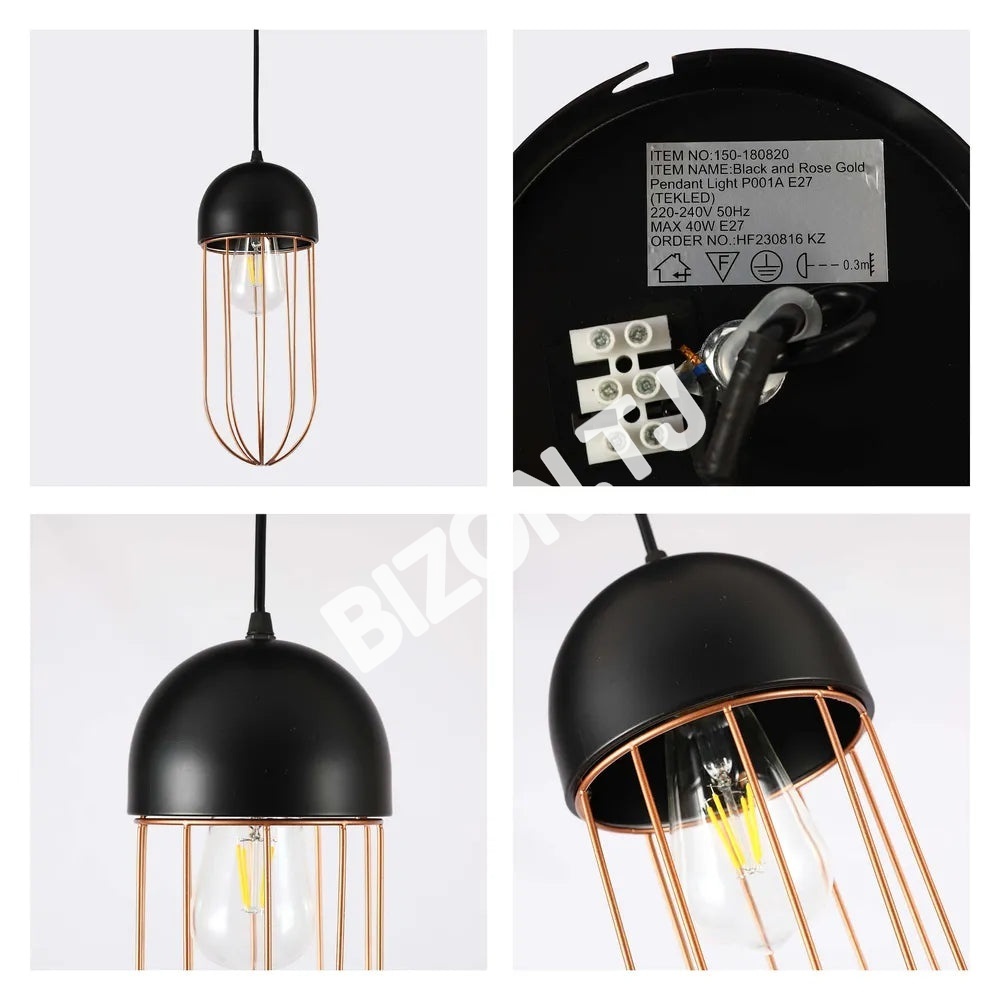 P003C E27 черный+ROSE золотой(ASYA), 150-180822 19