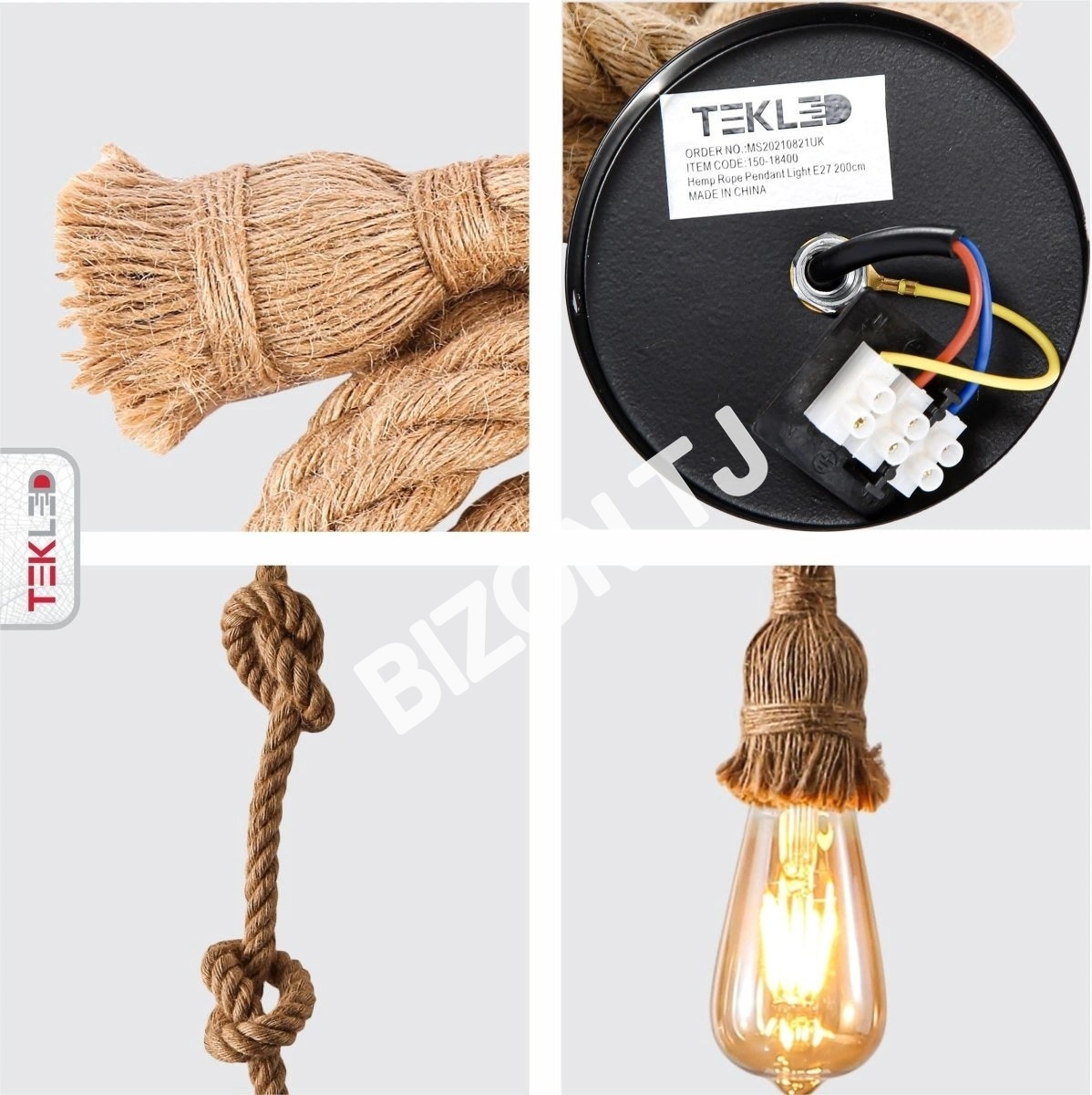 Подвесной ROPE 1.5 м E27, 150-18398 12